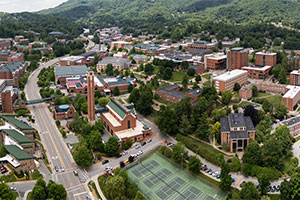 App State aerial campus view