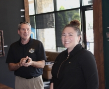 Left to right: NRLP's General Manager Matt Makdad with Mariana Greene